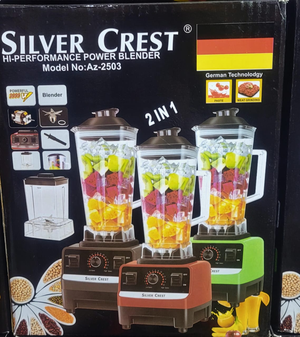 Silver Crest Model 2503 – 2-in-1 Powerful Blender (3000W)